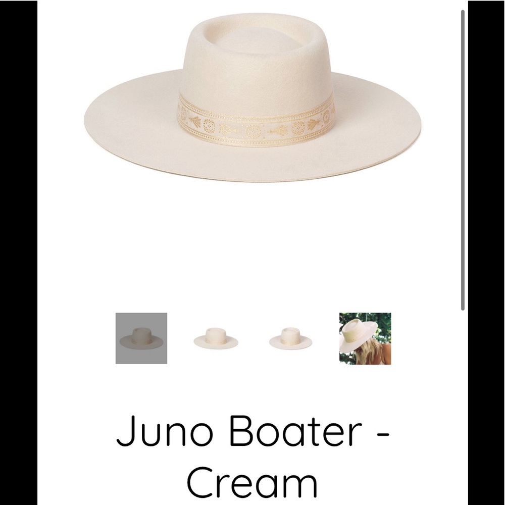 Lack of Color Hat nwt Juno Boater cream
